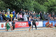 Deutsch: Beachhandball Europameisterschaften 2019 (Beach handball Euro); Tag 2: 3. Juli 2019 – Männer, Vorrunde Gruppe D, Ungarn-Schweden 2:0 (23:22, 32:24) English: Beach handball Euro; Day 2: 3 July 2019 – Women Preliminary Round Group A – Men Preliminary Round Group D – Hungary-Sweden 2:0 (23:22, 32:24)