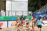 Deutsch: Beachhandball Europameisterschaften 2019 (Beach handball Euro); Tag 2: 3. Juli 2019 – Frauen, Vorrunde Gruppe D, Ukraine-Deutschland 2:0 (23:22, 32:24) English: Beach handball Euro; Day 2: 3 July 2019 – Women Preliminary Round Group D – Ukraine-Germany 2:0 (23:22, 32:24)