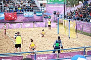 Deutsch: Beachhandball bei den Olympischen Jugendspielen 2018; Tag 6, 12. Oktober 2018; Mädchen, Hauptrundenspiel – Chinese Taipei (Taiwan)-Argentinien 1:2 English: Beach handball at the 2018 Summer Youth Olympics at 12 October 2018 – Girls Main Round – Chinese Taipei (Taiwan)-Argentina 1:2