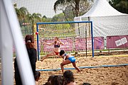 Deutsch: Beachhandball bei den Olympischen Jugendspielen 2018; Tag 6, 11. Oktober 2018; Mädchen, Platzierungssspiel Ränge 11-12 – Amerikanisch Samoa-Mauritius 2:1 English: Beach handball at the 2018 Summer Youth Olympics at 11 October 2018 – Girls Placement Match 11-12 – American Samoa-Mauritius 2:1