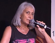 Monroy speaks at "...PERCHE DONNE" CGIL Bari violence against women discussion in 2013 Beatrice Monroy ...PERCHE DONNE.jpg