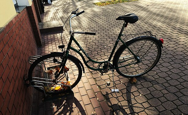 Bicycle in the parking lot