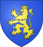 Blason de la commune de l'Aiguillon-sur-Mer: D'azur au lion couronné d'or.