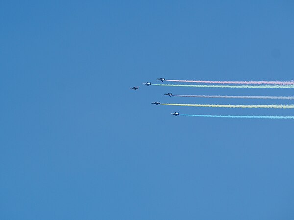 Exhibition flight by Blue Impulse