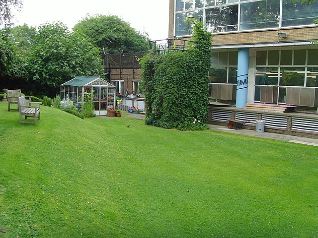 The former Blue Peter garden at BBC Television Centre in 2008