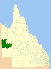 寶利亞郡於昆士蘭州轄境圖