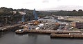 Vue de la Penfeld à Brest en amont du pont de l'Harteloire