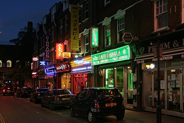 Curry restaurants in Brick Lane