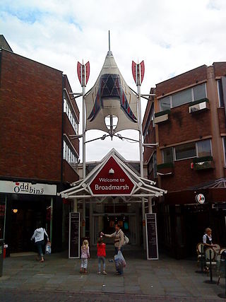 <span class="mw-page-title-main">Broadmarsh</span> Former shopping centre in Nottingham