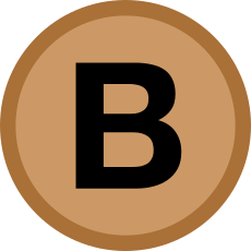 Bronze medal icon (B initial).svg