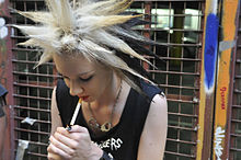 A woman punk wearing liberty spikes in 2007 BunnyPunk.jpg