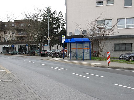 Bushaltestelle Mainstraße, 1, Raunheim, Landkreis Groß-Gerau