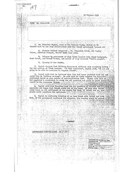 File:CIA, memo from Kermit Roosevelt to (Excised), October 22, 1953.pdf