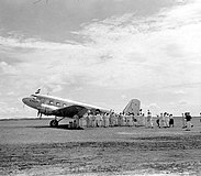 DC-2 van de KNILM in Nederlands-Indië; 1935.