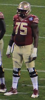 Erving playing for Florida State in 2014 Cameron Erving 2014.jpg