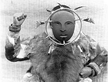 Ceremonial mask wearer Nunivak Curtis LOC.JPG