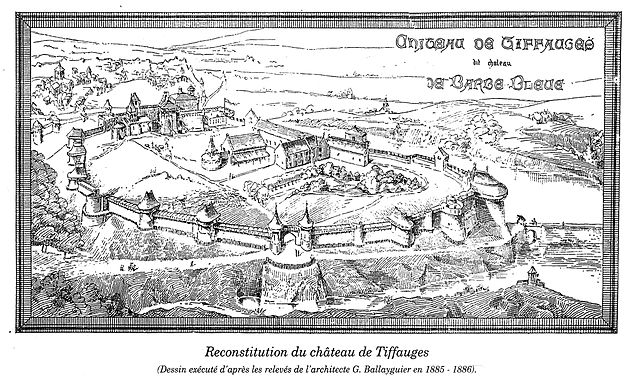 Reconstruction of the Château de Tiffauges and its surrounding walls