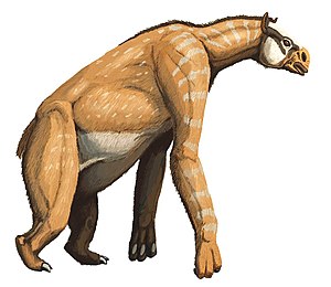 Live reconstruction of Chalicotherium