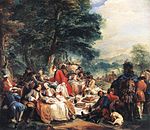 Charles André van Loo - Halt during the Hunt - WGA13429.jpg