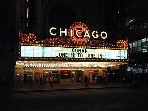 The Chicago Theater, where the show was taped between June 11–14, 2012.
