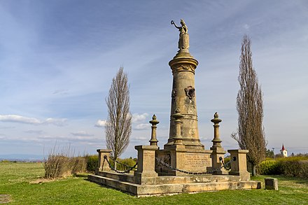 The memorial to the Battery of the dead in Chlum (modern Czech Republic) commemorates some of the heaviest fighting during the Battle of Königgrätz.