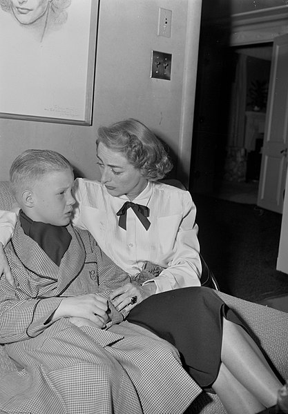 Crawford and son Christopher, 1951