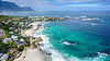 Aerial view of Clifton beach