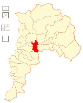 Lage der Gemeinde in der Región de Valparaíso