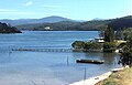 Clyde River, looking upstream from Batemans Bay towards the Budawang Range, 2009.