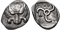 Coin of Mithrapata, c. 390-370 BC
