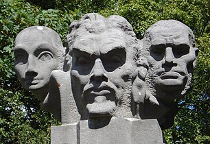 Detalje af monumentet i Den Haag af Rädecker