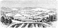 Die Gartenlaube (1867) b 748 2.jpg Ansicht des Schlachtfeldes mit Sadowa von den Schanzen bei Chlum aus gesehen, den 3. Juli 1867.