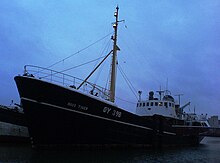 Ross Tiger seen at dusk in Grimsby's Alexandra dock. Docked at Dusk 3.11.10.jpg