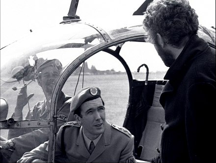 Robert Sidaway with director Douglas Camfield on location during the production