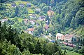 English: View of Dolní Žleb from the rock Belvedér in Labská Stráň, the Czech Republic. Čeština: Pohled na Dolní Žleb z vyhlídkového místa na skále Belvedér v Labské Stráni.