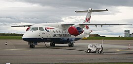 Fairchild Dornier 328JET авиакомпании Sun Air of Scandinavia в расцветке British Airways в аэропорту Эстерсунд (Швеция)