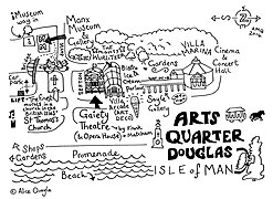 An illustration showing Douglas Arts & Culture Quarter