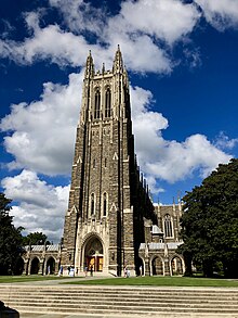 The Duke Chapel of Duke University.