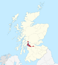 Pozicija Stirlingshira na karti Škotske