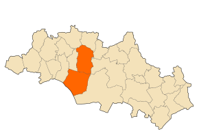 Localizarea districtului în cadrul provinciei