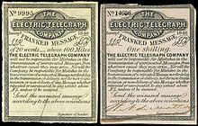 1854 stamps of the Electric Telegraph Company Electric Telegraph Company stamps 1854.jpg