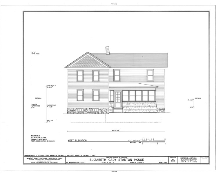 File:Elizabeth Cady Stanton House, 32 Washington Street, Seneca Falls, Seneca County, NY HABS NY,50-SENFA,2- (sheet 5 of 7).tif