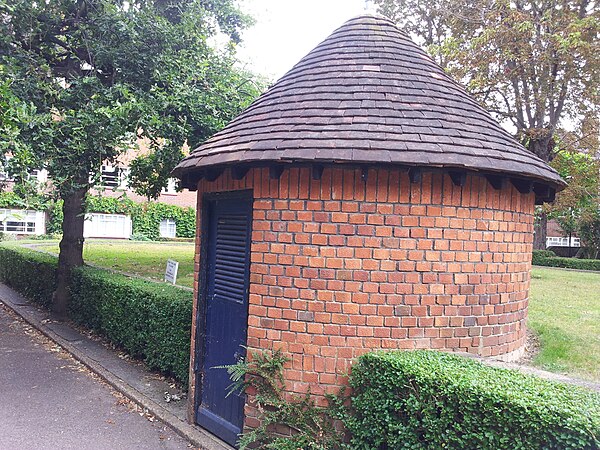 Entrance to air-raid shelter at St Leonard's Court