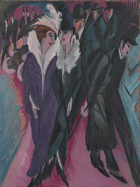 File:Ernst Ludwig Kirchner, 1913, Street, Berlin, oil on canvas, 120.6 x 91.1 cm, MoMA.jpg