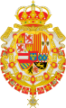 Escudo completo de Filipe V, primeiro monarca da dinastía de Borbón.