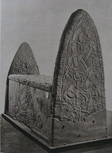 Eskilstunakista. This coffin, dated to the later half of the 11'th century, executed by the stonemason Nasbjorn and the runestone carver Tove, is the source of the coffins' names. This coffin which was found in 1912 in Eskilstuna is today in the Swedish History Museum. Eskilstunakista.JPG