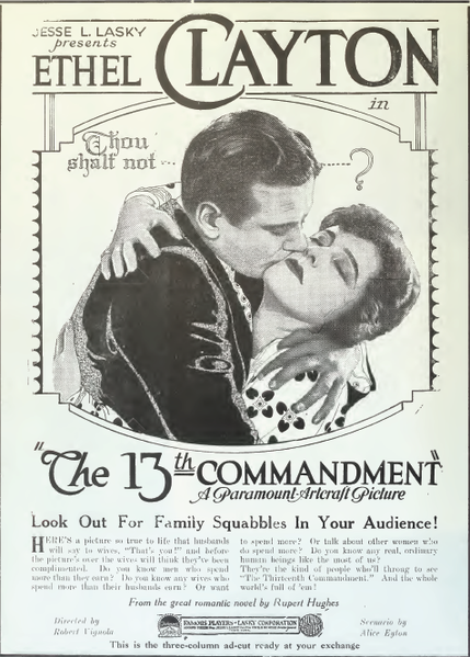File:Ethel Clayton in The 13th Commandment by Robert Vignola Film Daily 1920.png