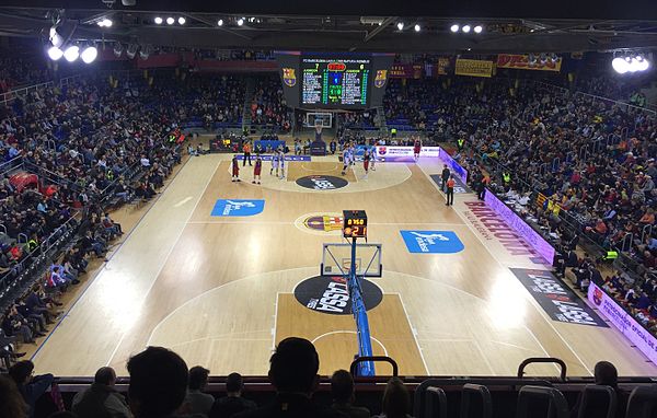 A Barcelona home game inside the Palau Blaugrana.