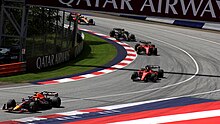 Eventual race winner Max Verstappen leading at the Austrian Grand Prix. It would be his fifth victory in a record-making streak of ten consecutive race wins. FIA F1 Austria 2023 Race (1).jpg