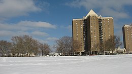 Present-day site of the school building Felton School site in Columbus.jpg